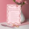 imageDEEKA 30 PCS Bridal Shower Games Card for 30 Guests Pink Wavy Border Ribbon Bow Funny Wedding Bachelorette Party Games for Reception Would She RatherPink