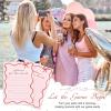 imageDEEKA 30 PCS Bridal Shower Games Card for 30 Guests Pink Wavy Border Ribbon Bow Funny Wedding Bachelorette Party Games for Reception Would She RatherPink