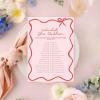 imageDEEKA 30 PCS Bridal Shower Games Card for 30 Guests Pink Wavy Border Ribbon Bow Funny Wedding Bachelorette Party Games for Reception Would She RatherPink