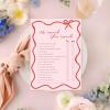 imageDEEKA 30 PCS Bridal Shower Games Card for 30 Guests Pink Wavy Border Ribbon Bow Funny Wedding Bachelorette Party Games for Reception Would She RatherPink