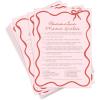 imageDEEKA 30 PCS Bridal Shower Games Card for 30 Guests Pink Wavy Border Ribbon Bow Funny Wedding Bachelorette Party Games for Reception Would She RatherPink