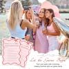 imageDEEKA 30 PCS Bridal Shower Games Card for 30 Guests Pink Wavy Border Ribbon Bow Funny Wedding Bachelorette Party Games for Reception Would She RatherPink