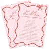 imageDEEKA 30 PCS Bridal Shower Games Card for 30 Guests Pink Wavy Border Ribbon Bow Funny Wedding Bachelorette Party Games for Reception Would She RatherPink