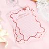 imageDEEKA 30 PCS Bridal Shower Games Card for 30 Guests Pink Wavy Border Ribbon Bow Funny Wedding Bachelorette Party Games for Reception Would She RatherPink