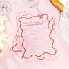 imageDEEKA 30 PCS Bridal Shower Games Card for 30 Guests Pink Wavy Border Ribbon Bow Funny Wedding Bachelorette Party Games for Reception Would She RatherPink