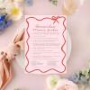 imageDEEKA 30 PCS Bridal Shower Games Card for 30 Guests Pink Wavy Border Ribbon Bow Funny Wedding Bachelorette Party Games for Reception Would She RatherPink