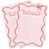 imageDEEKA 30 PCS Bridal Shower Games Card for 30 Guests Pink Wavy Border Ribbon Bow Funny Wedding Bachelorette Party Games for Reception Would She RatherPink
