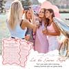imageDEEKA 30 PCS Bridal Shower Games Card for 30 Guests Pink Wavy Border Ribbon Bow Funny Wedding Bachelorette Party Games for Reception Would She RatherPink