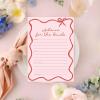 imageDEEKA 30 PCS Bridal Shower Games Card for 30 Guests Pink Wavy Border Ribbon Bow Funny Wedding Bachelorette Party Games for Reception Would She RatherPink