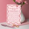 imageDEEKA 30 PCS Bridal Shower Games Card for 30 Guests Pink Wavy Border Ribbon Bow Funny Wedding Bachelorette Party Games for Reception Would She RatherPink