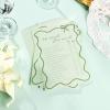 imageDEEKA 30 PCS Bridal Shower Games Card for 30 Guests Pink Wavy Border Ribbon Bow Funny Wedding Bachelorette Party Games for Reception Would She RatherSage Green