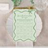 imageDEEKA 30 PCS Bridal Shower Games Card for 30 Guests Pink Wavy Border Ribbon Bow Funny Wedding Bachelorette Party Games for Reception Would She RatherSage Green