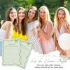 imageDEEKA 30 PCS Bridal Shower Games Card for 30 Guests Pink Wavy Border Ribbon Bow Funny Wedding Bachelorette Party Games for Reception Would She RatherSage Green