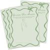 imageDEEKA 30 PCS Bridal Shower Games Card for 30 Guests Pink Wavy Border Ribbon Bow Funny Wedding Bachelorette Party Games for Reception Would She RatherSage Green