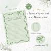 imageDEEKA 30 PCS Bridal Shower Games Card for 30 Guests Pink Wavy Border Ribbon Bow Funny Wedding Bachelorette Party Games for Reception Would She RatherSage Green