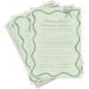 imageDEEKA 30 PCS Bridal Shower Games Card for 30 Guests Pink Wavy Border Ribbon Bow Funny Wedding Bachelorette Party Games for Reception Would She RatherSage Green
