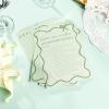 imageDEEKA 30 PCS Bridal Shower Games Card for 30 Guests Pink Wavy Border Ribbon Bow Funny Wedding Bachelorette Party Games for Reception Would She RatherSage Green