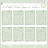imageDEEKA 30 PCS Bridal Shower Games Card for 30 Guests Pink Wavy Border Ribbon Bow Funny Wedding Bachelorette Party Games for Reception Would She RatherSage Green