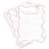 imageDEEKA 30 PCS Bridal Shower Games Card for 30 Guests Pink Wavy Border Ribbon Bow Funny Wedding Bachelorette Party Games for Reception Would She RatherWhitepink