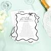 imageDEEKA 30 PCS Bridal Shower Games Card for 30 Guests Pink Wavy Border Ribbon Bow Funny Wedding Bachelorette Party Games for Reception Would She RatherWhiteblack