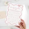 imageDEEKA 30 PCS Bridal Shower Games Card for 30 Guests Pink Wavy Border Ribbon Bow Funny Wedding Bachelorette Party Games for Reception Would She RatherWhitepink