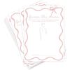 imageDEEKA 30 PCS Bridal Shower Games Card for 30 Guests Pink Wavy Border Ribbon Bow Funny Wedding Bachelorette Party Games for Reception Would She RatherWhitepink