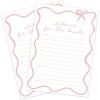imageDEEKA 30 PCS Bridal Shower Games Card for 30 Guests Pink Wavy Border Ribbon Bow Funny Wedding Bachelorette Party Games for Reception Would She RatherWhitepink