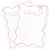 imageDEEKA 30 PCS Bridal Shower Games Card for 30 Guests Pink Wavy Border Ribbon Bow Funny Wedding Bachelorette Party Games for Reception Would She RatherWhitepink