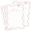 imageDEEKA 30 PCS Bridal Shower Games Card for 30 Guests Pink Wavy Border Ribbon Bow Funny Wedding Bachelorette Party Games for Reception Would She RatherWhitepink