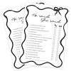 imageDEEKA 30 PCS Bridal Shower Games Card for 30 Guests Pink Wavy Border Ribbon Bow Funny Wedding Bachelorette Party Games for Reception Would She RatherWhiteblack