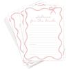 imageDEEKA 30 PCS Bridal Shower Games Card for 30 Guests Pink Wavy Border Ribbon Bow Funny Wedding Bachelorette Party Games for Reception Would She RatherWhitepink