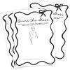 imageDEEKA 30 PCS Bridal Shower Games Card for 30 Guests Pink Wavy Border Ribbon Bow Funny Wedding Bachelorette Party Games for Reception Would She RatherWhiteblack