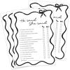 imageDEEKA 30 PCS Bridal Shower Games Card for 30 Guests Pink Wavy Border Ribbon Bow Funny Wedding Bachelorette Party Games for Reception Would She RatherWhiteblack