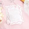 imageDEEKA 30 PCS Bridal Shower Games Card for 30 Guests Pink Wavy Border Ribbon Bow Funny Wedding Bachelorette Party Games for Reception Would She RatherWhitepink