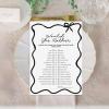 imageDEEKA 30 PCS Bridal Shower Games Card for 30 Guests Pink Wavy Border Ribbon Bow Funny Wedding Bachelorette Party Games for Reception Would She RatherWhiteblack