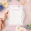 imageDEEKA 30 PCS Bridal Shower Games Card for 30 Guests Pink Wavy Border Ribbon Bow Funny Wedding Bachelorette Party Games for Reception Would She RatherWhitepink