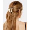 imageDEEKA 4 PCS Double Row Teeth Hair Claw Clips 25quot Medium Hair Clips for Thin Hair Small Matte Clips Short Fine Hair Accessories for Women and Girls Black BrownBeige  Brown  Khaki  Black