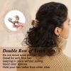 imageDEEKA 4 PCS Double Row Teeth Hair Claw Clips 25quot Medium Hair Clips for Thin Hair Small Matte Clips Short Fine Hair Accessories for Women and Girls Black BrownBeige  Brown  Khaki  Black