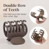 imageDEEKA 4 PCS Double Row Teeth Hair Claw Clips 25quot Medium Hair Clips for Thin Hair Small Matte Clips Short Fine Hair Accessories for Women and Girls Black BrownMatte Neutral Colors