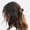 imageDEEKA 4 PCS Double Row Teeth Hair Claw Clips 25quot Medium Hair Clips for Thin Hair Small Matte Clips Short Fine Hair Accessories for Women and Girls Black BrownMatte Neutral Colors