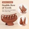 imageDEEKA 4 PCS Double Row Teeth Hair Claw Clips 25quot Medium Hair Clips for Thin Hair Small Matte Clips Short Fine Hair Accessories for Women and Girls Black BrownNeutral Colors