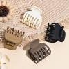 imageDEEKA 4 PCS Double Row Teeth Hair Claw Clips 25quot Medium Hair Clips for Thin Hair Small Matte Clips Short Fine Hair Accessories for Women and Girls Black BrownMatte Neutral Colors