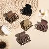imageDEEKA 4 PCS Double Row Teeth Hair Claw Clips 25quot Medium Hair Clips for Thin Hair Small Matte Clips Short Fine Hair Accessories for Women and Girls Black BrownMatte Neutral Colors