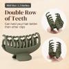 imageDEEKA 4 PCS Double Row Teeth Hair Claw Clips 25quot Medium Hair Clips for Thin Hair Small Matte Clips Short Fine Hair Accessories for Women and Girls Black BrownBlack  Green  Khaki  Blue