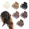 imageDEEKA 4 PCS Double Row Teeth Hair Claw Clips 25quot Medium Hair Clips for Thin Hair Small Matte Clips Short Fine Hair Accessories for Women and Girls Black BrownMatte Neutral Colors
