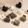 imageDEEKA 4 PCS Double Row Teeth Hair Claw Clips 25quot Medium Hair Clips for Thin Hair Small Matte Clips Short Fine Hair Accessories for Women and Girls Black BrownMatte Neutral Colors
