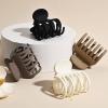 imageDEEKA 4 PCS Double Row Teeth Hair Claw Clips 25quot Medium Hair Clips for Thin Hair Small Matte Clips Short Fine Hair Accessories for Women and Girls Black BrownMatte Neutral Colors