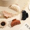 imageDEEKA 4 PCS Double Row Teeth Hair Claw Clips 25quot Medium Hair Clips for Thin Hair Small Matte Clips Short Fine Hair Accessories for Women and Girls Black BrownNeutral Colors