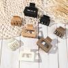 imageDEEKA 4 PCS Double Row Teeth Hair Claw Clips 25quot Medium Hair Clips for Thin Hair Small Matte Clips Short Fine Hair Accessories for Women and Girls Black BrownBeige  Brown  Khaki  Black