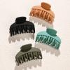 imageDEEKA 4 PCS Double Row Teeth Hair Claw Clips 25quot Medium Hair Clips for Thin Hair Small Matte Clips Short Fine Hair Accessories for Women and Girls Black BrownBlack  Green  Khaki  Blue